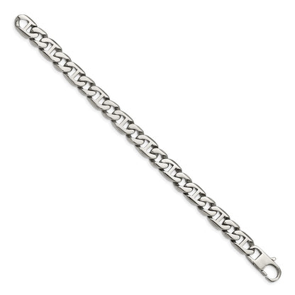 Stainless Steel Chisel Polished Link Chain Bracelet