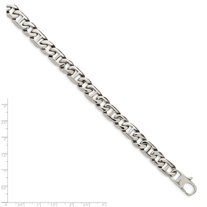 Stainless Steel Chisel Polished Link Chain Bracelet