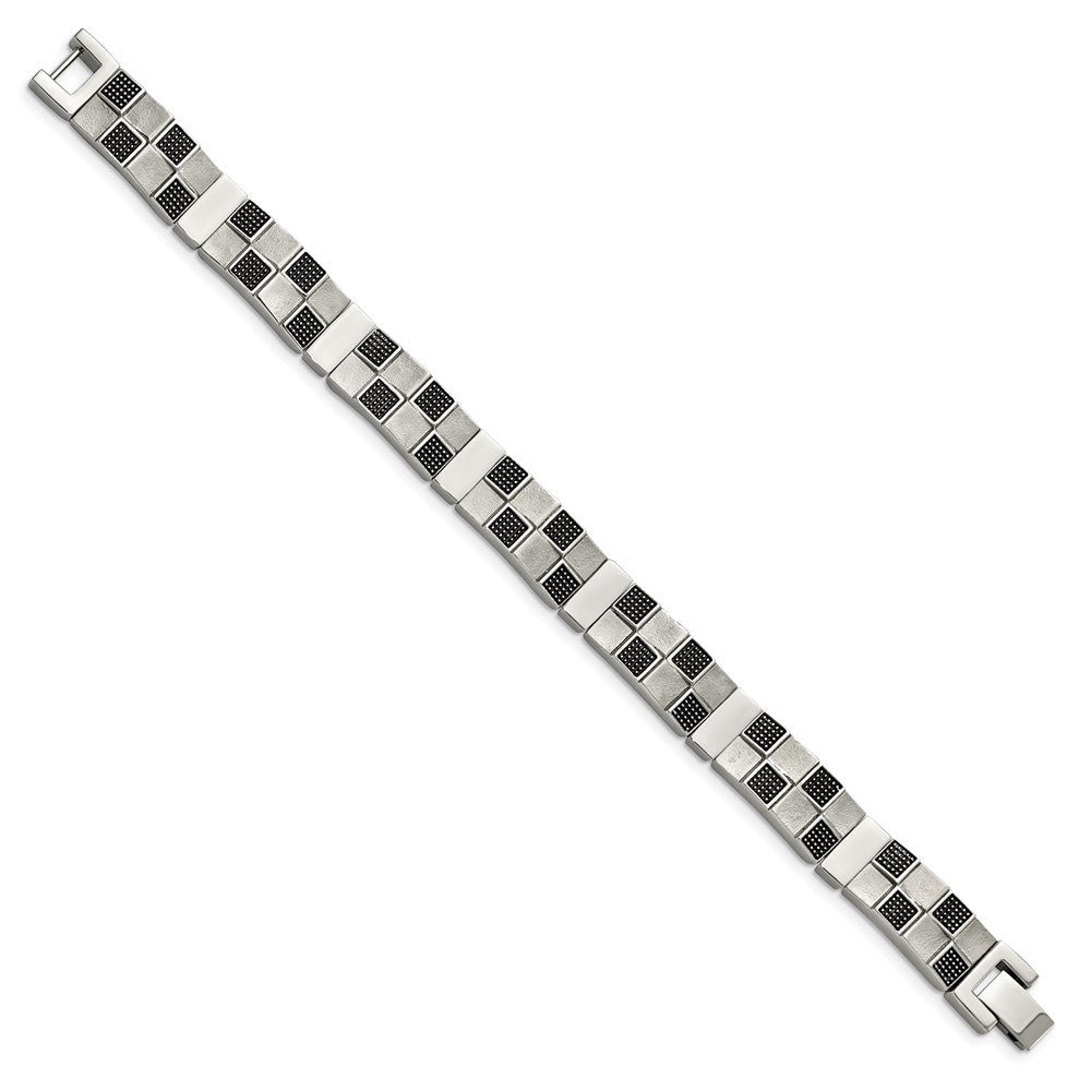 8.25 Inch Stainless Steel Antiqued Brushed And Polished 8.25In Bracelet