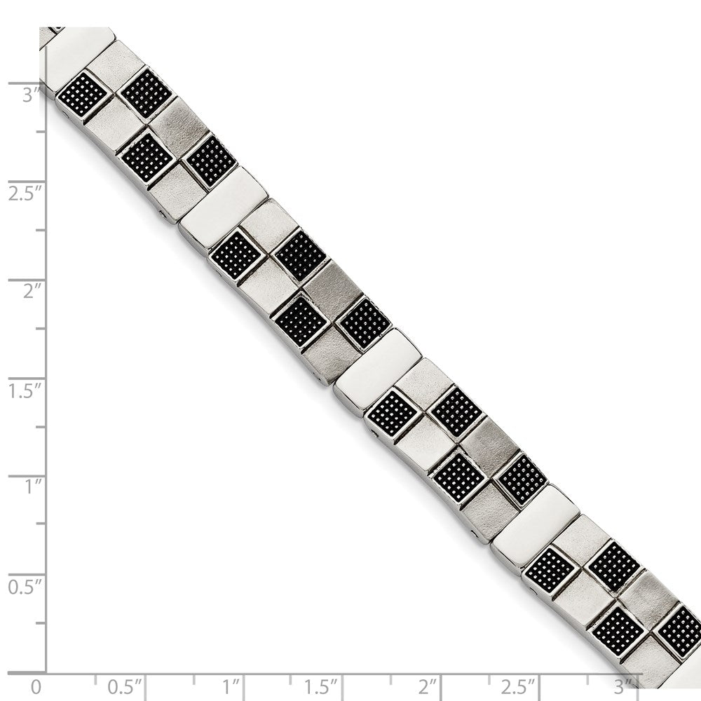 8.25 Inch Stainless Steel Antiqued Brushed And Polished 8.25In Bracelet
