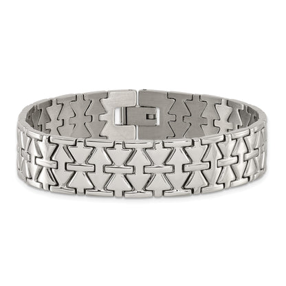 7.5 Inch Stainless Steel Polished Fancy Link 7.5In Bracelet