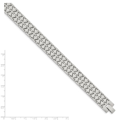 7.5 Inch Stainless Steel Polished Fancy Link 7.5In Bracelet