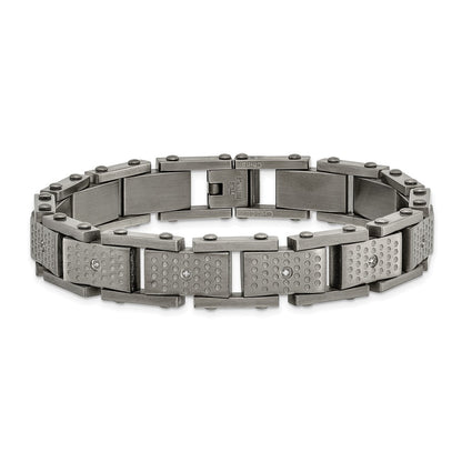 8.75 Inch Stainless Steel Brushed With Cz 8.75In Bracelet