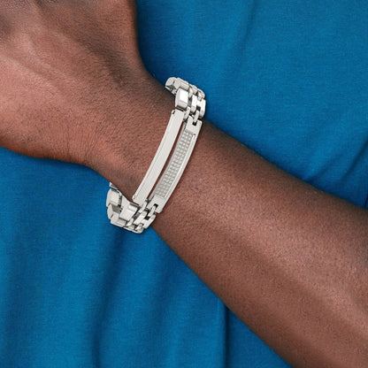 8.5 Inch Stainless Steel Brushed And Polished 8.5In Bracelet