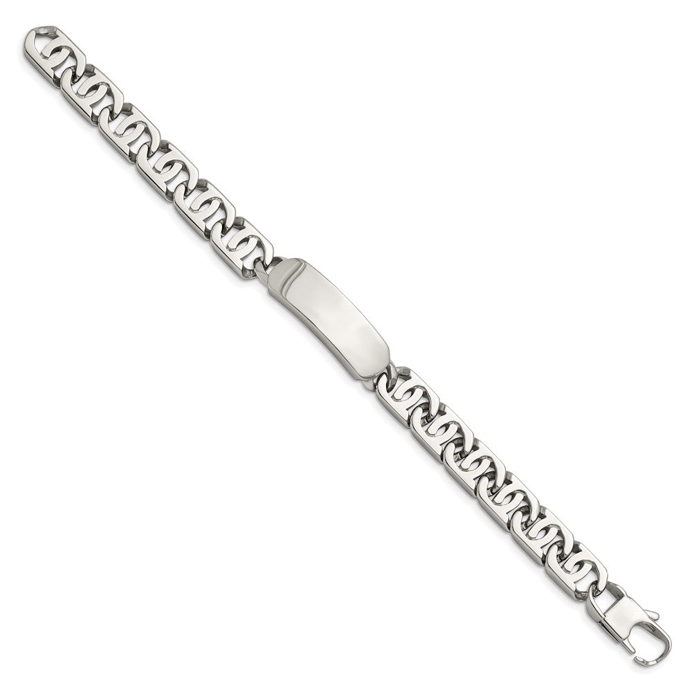 9 Inch Chisel Stainless Steel Polished 8.75 Id Bracelet