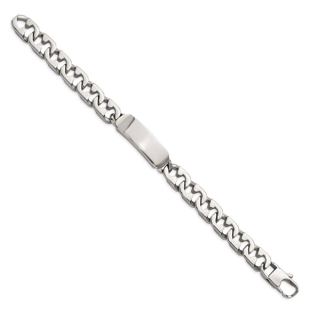 8.75 Inch Chisel Stainless Steel Polished 8.5 Id Bracelet