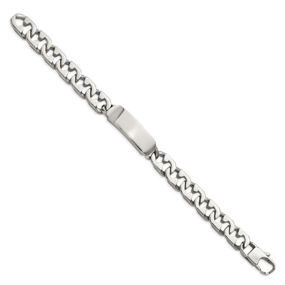 8.75 Inch Chisel Stainless Steel Polished 8.5 Id Bracelet