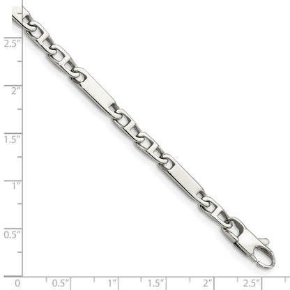 Stainless Steel Chisel Polished 8 Inch Fancy Link Bracelet