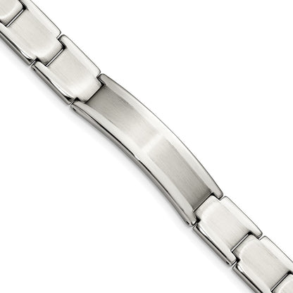 8.5 Inch Chisel Stainless Steel Brushed And Polished 8.25 Id Bracelet