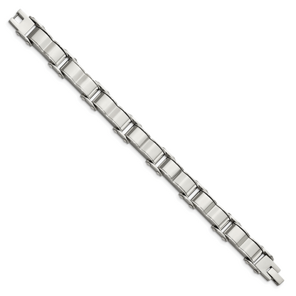 8 Inch Stainless Steel Brushed And Polished 8In Bracelet