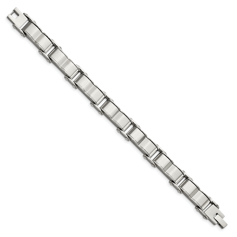 8 Inch Stainless Steel Brushed And Polished 8In Bracelet