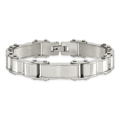 8 Inch Stainless Steel Brushed And Polished 8In Bracelet