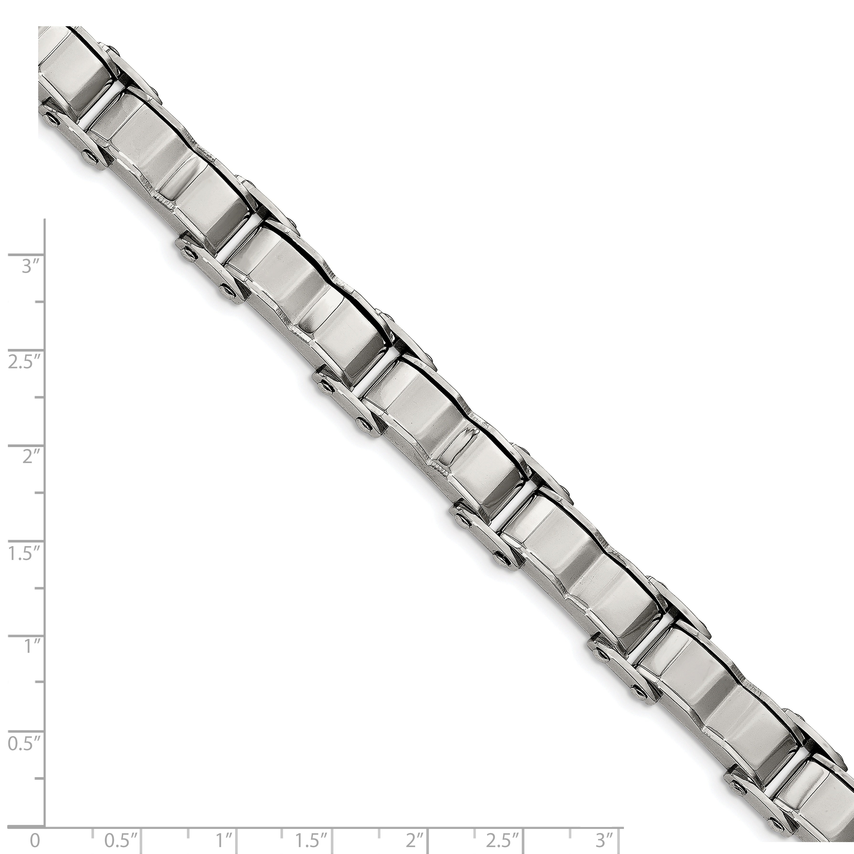 8 Inch Stainless Steel Brushed And Polished 8In Bracelet