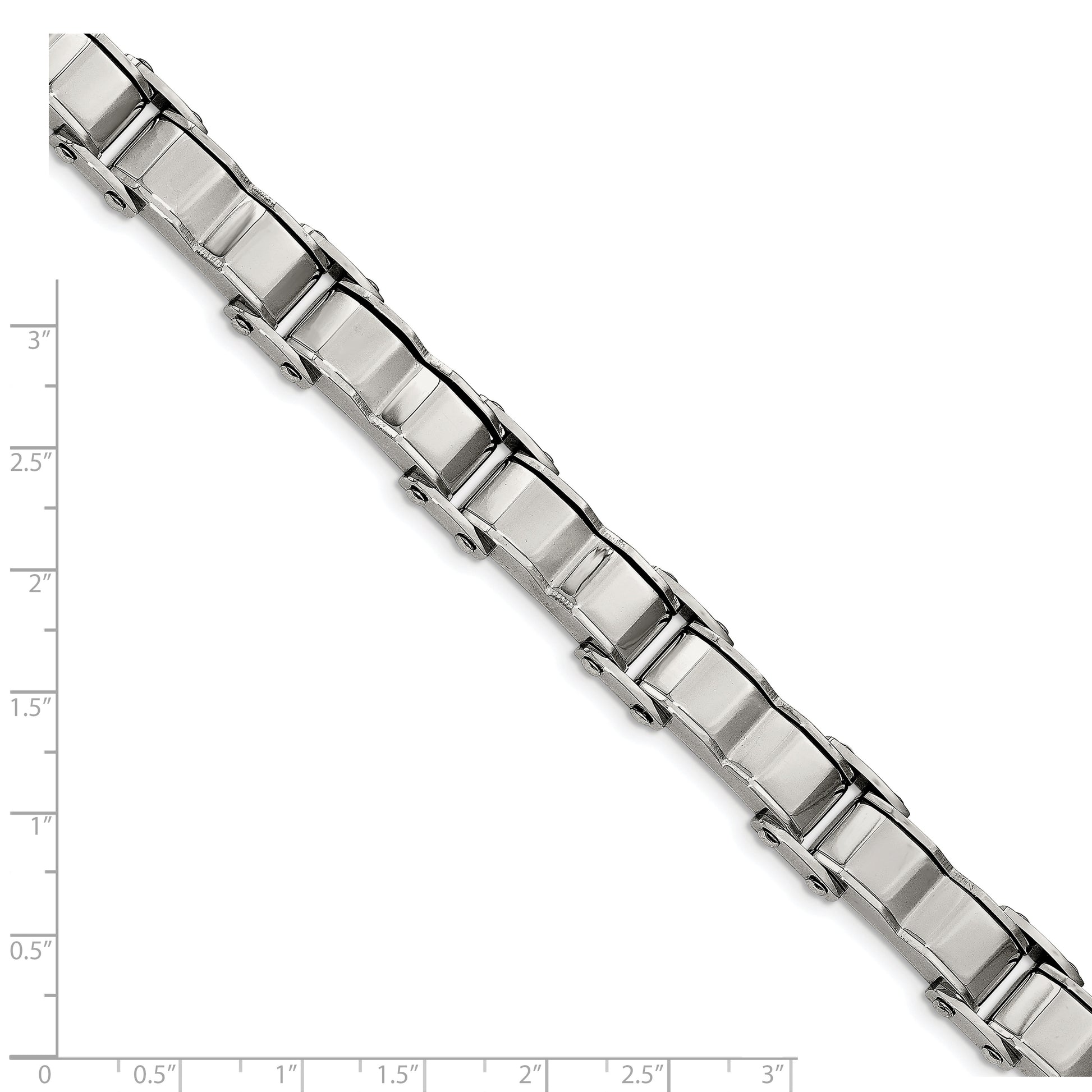 8 Inch Stainless Steel Brushed And Polished 8In Bracelet