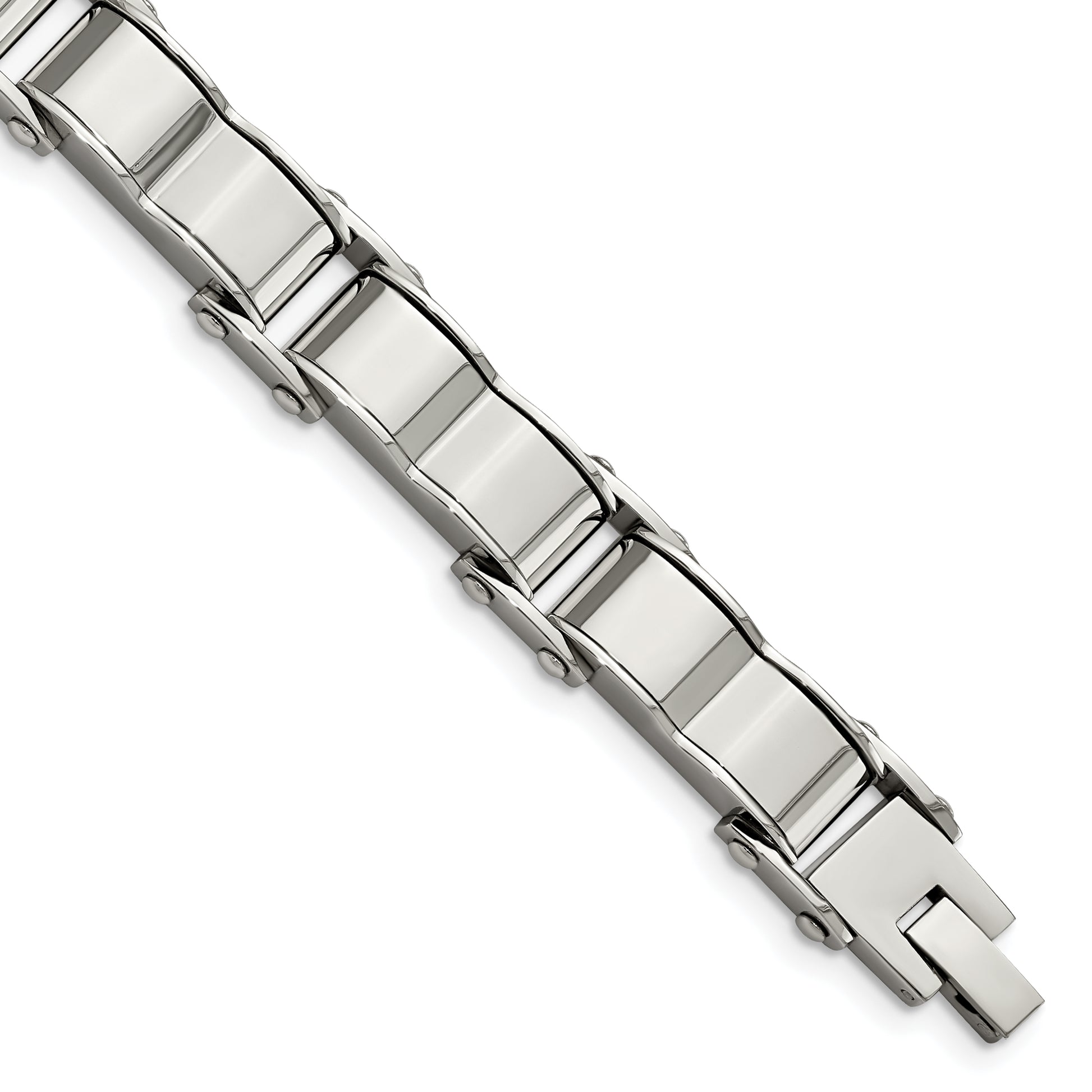8 Inch Stainless Steel Brushed And Polished 8In Bracelet
