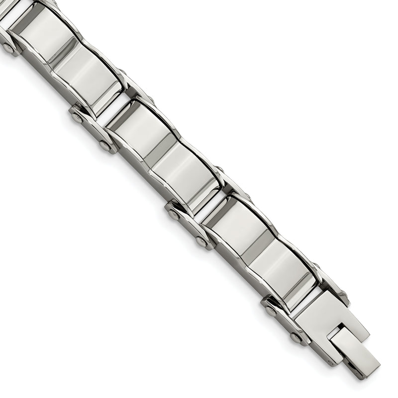 8 Inch Stainless Steel Brushed And Polished 8In Bracelet