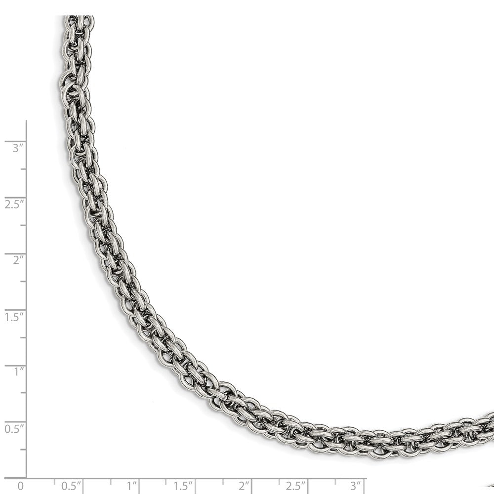 Stainless Steel Chisel Polished 9 Inch Bracelet