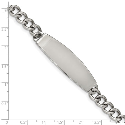 8.75 Inch Chisel Stainless Steel Polished Curb Chain 8.25 Id Bracelet