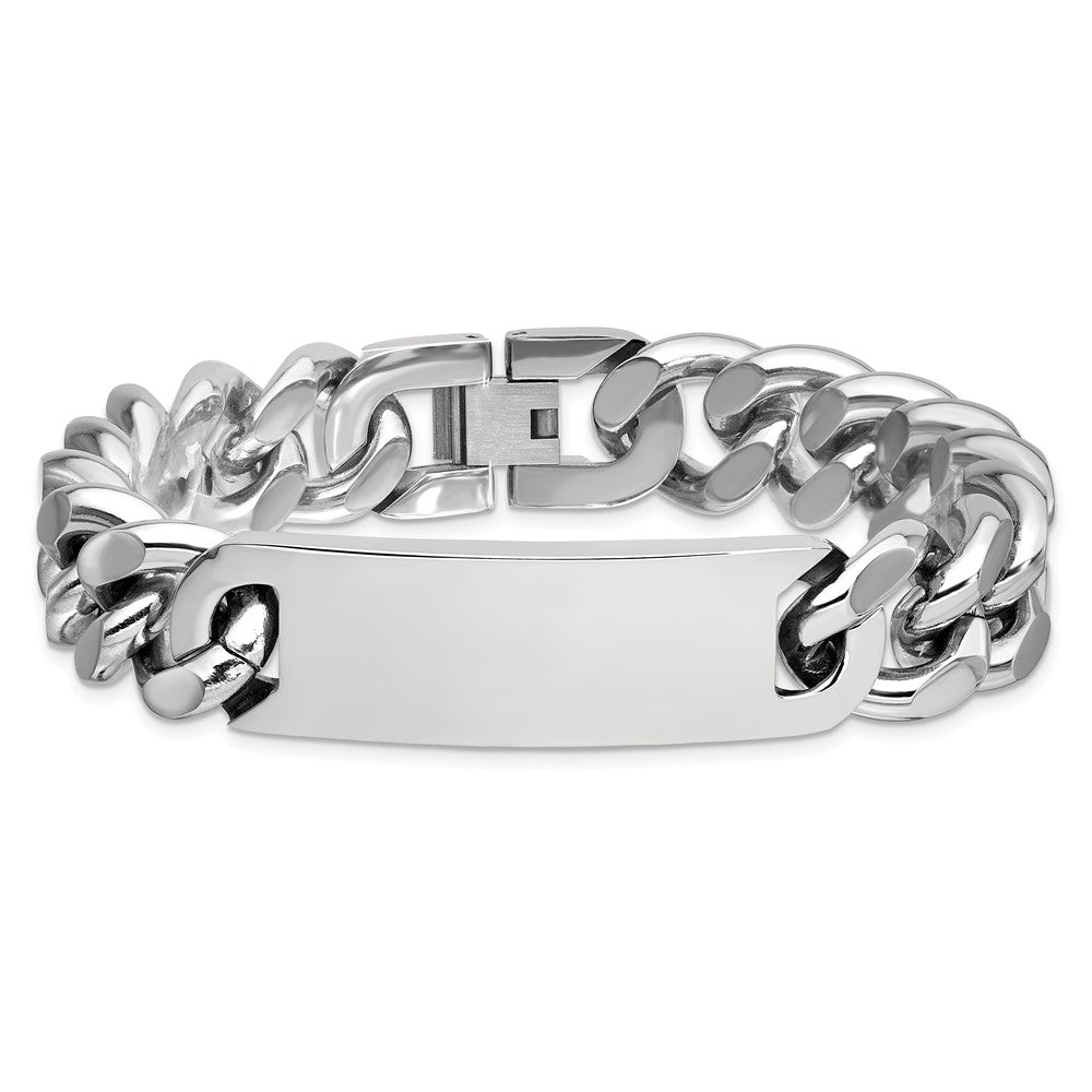9 Inch Chisel Stainless Steel Polished Curb Link 8.75 Id Bracelet