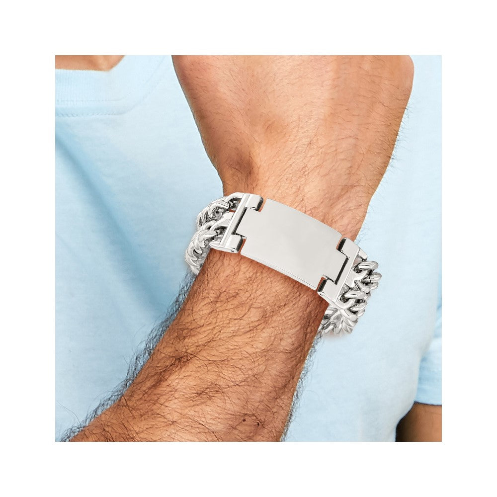 8 Inch Stainless Steel Polished 8In Id Bracelet