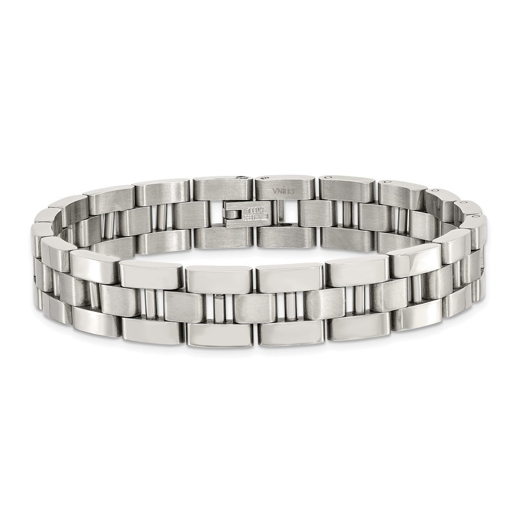 Stainless Steel Chisel Polished 8.5 Inch Link Bracelet
