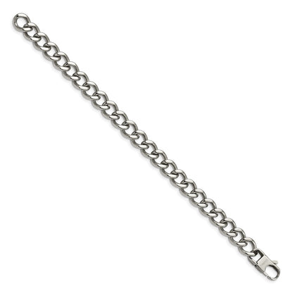 Stainless Steel Chisel Polished 8.5 Inch Curb Bracelet