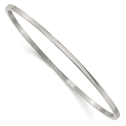 Stainless Steel Chisel Polished 2mm Bangle
