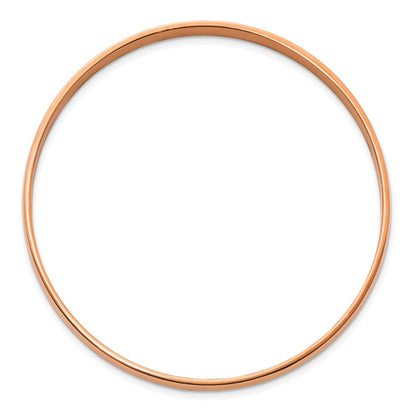 Stainless Steel Polished Rose Ip-Plated 6mm Bangle