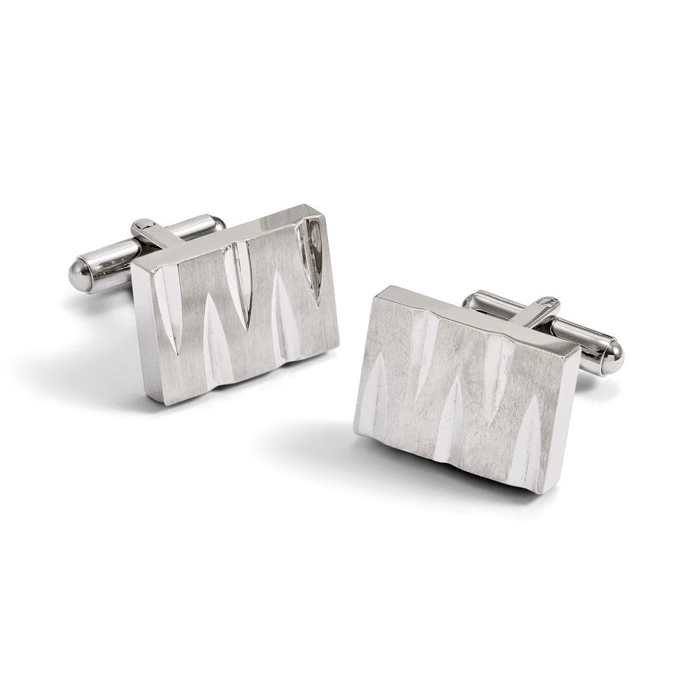 Stainless Steel Brushed & Polished Cuff Links