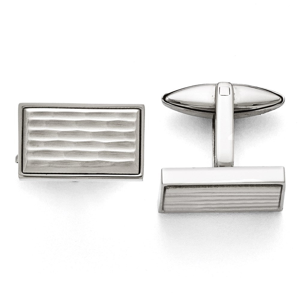 Stainless Steel Polished And Matte Cufflinks