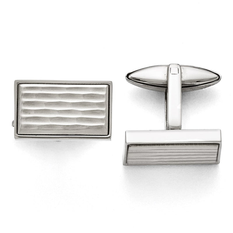 Stainless Steel Polished And Matte Cufflinks