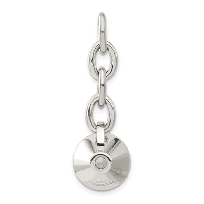 Stainless Steel Cz Interchangeable Charm Pendant