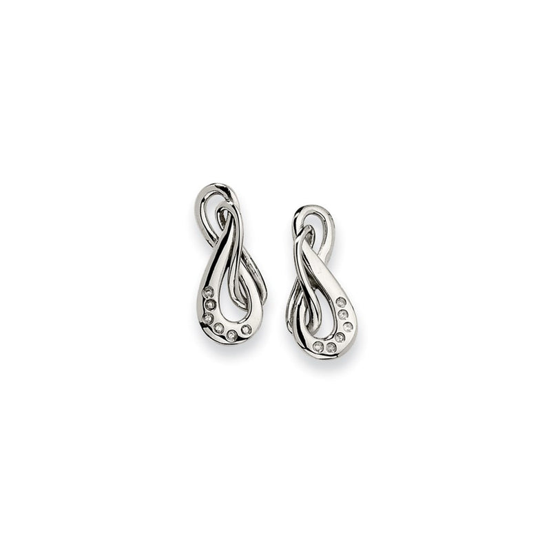 Stainless Steel Cz Earrings