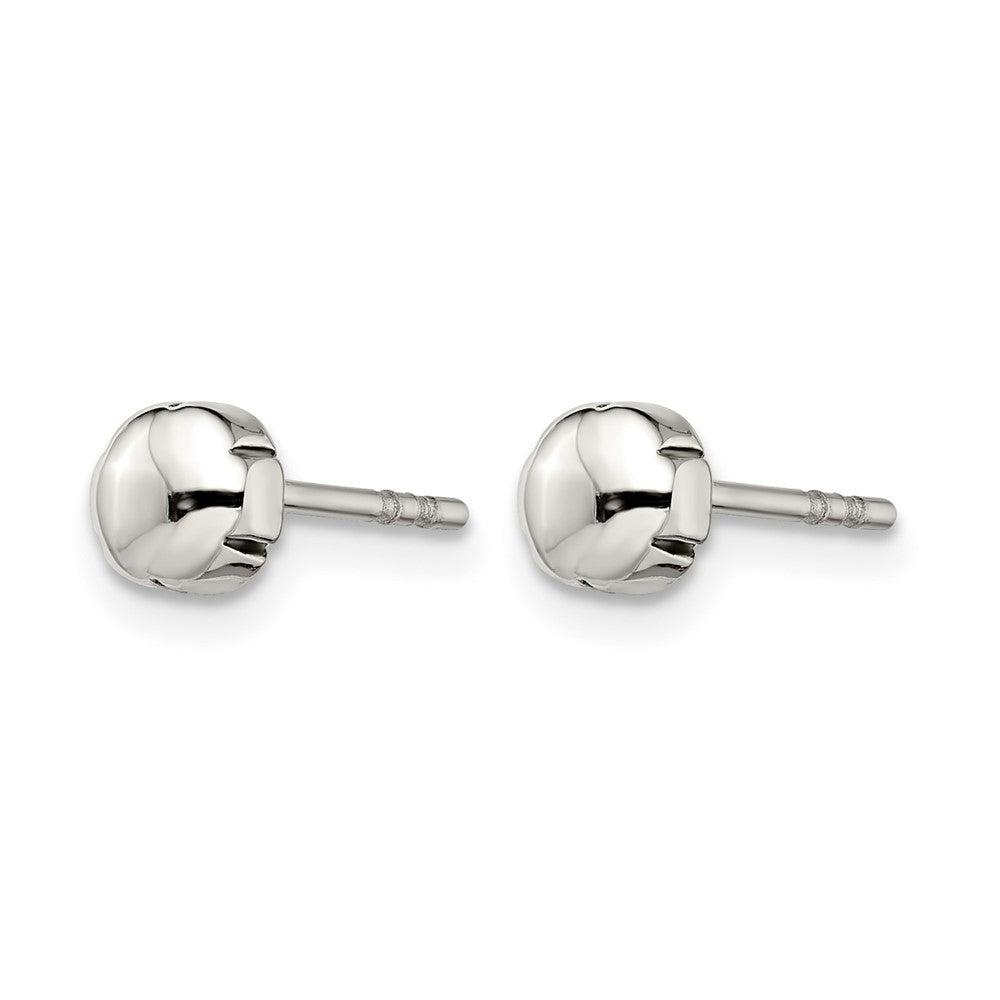 Stainless Steel Chisel Polished Post Earrings