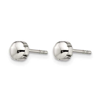 Stainless Steel Chisel Polished Post Earrings