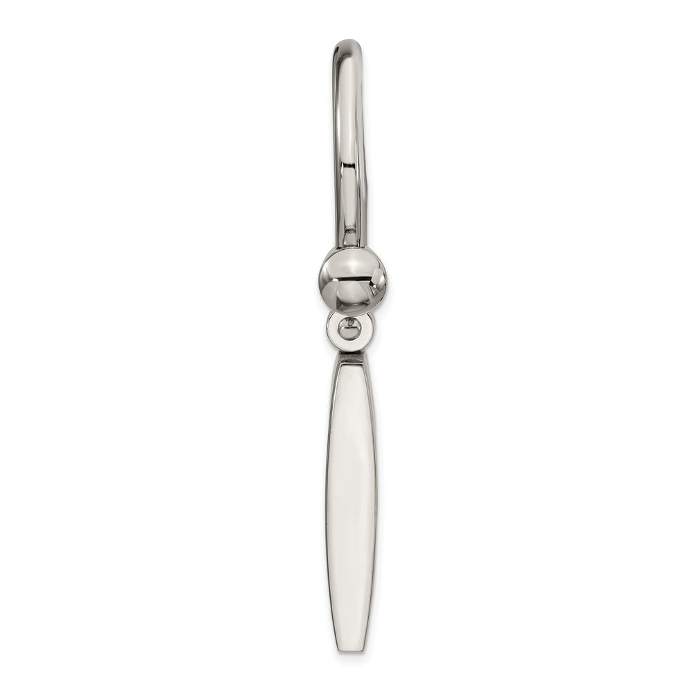 Stainless Steel Chisel Brushed And Polished Key Ring