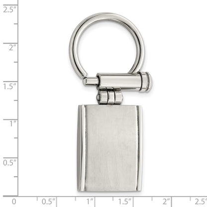 Stainless Steel Chisel Brushed And Polished Key Ring