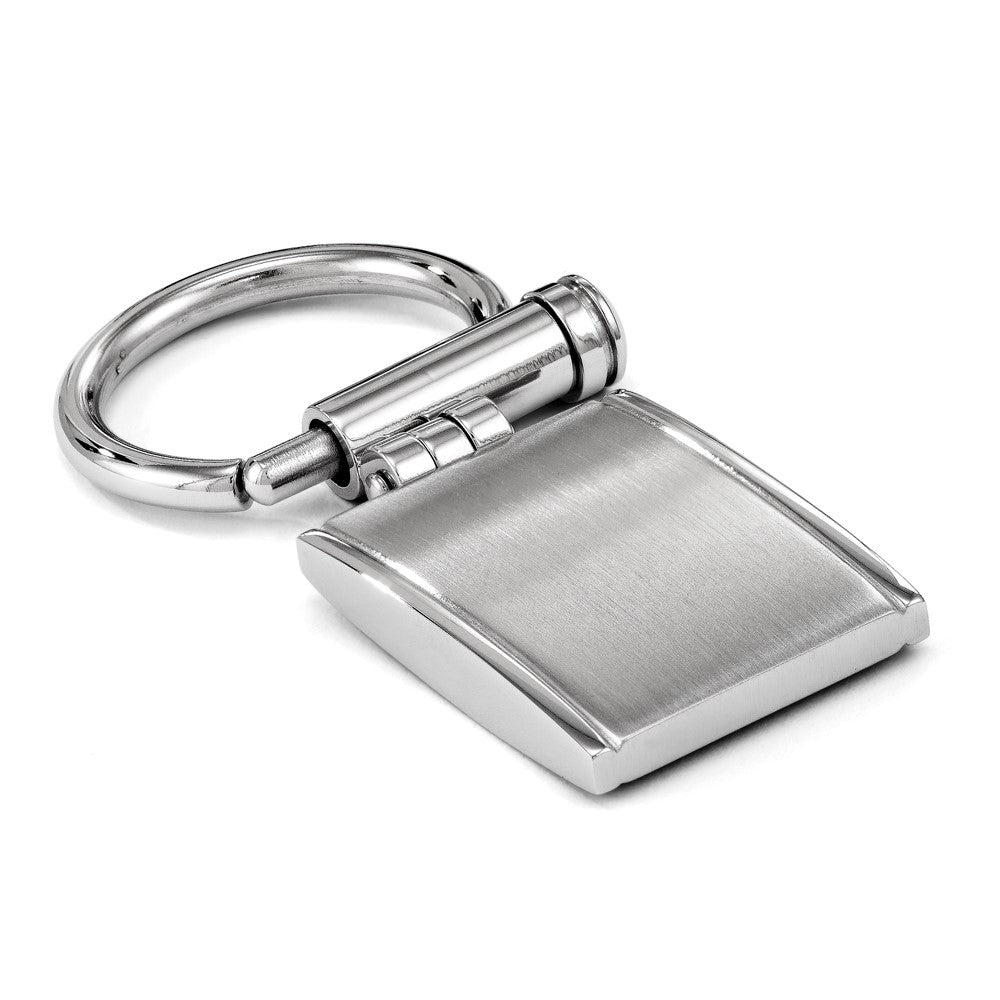 Stainless Steel Chisel Brushed And Polished Key Ring