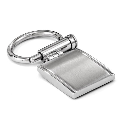Stainless Steel Chisel Brushed And Polished Key Ring
