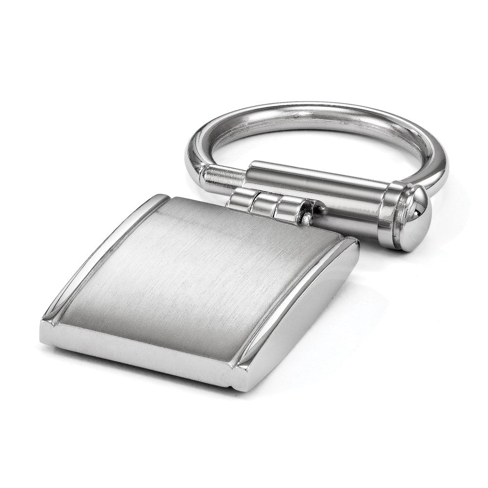 Stainless Steel Chisel Brushed And Polished Key Ring