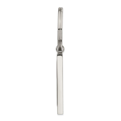 Stainless Steel Polished And Textured Key Ring