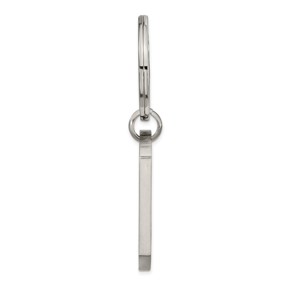 Stainless Steel Chisel Brushed Lasered Dad Key Ring