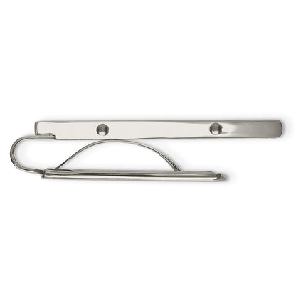Stainless Steel Chisel Brushed And Polished Grey Carbon Fiber Inlay Money Clip