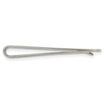 Stainless Steel Chisel Brushed Tie Bar / Money Clip