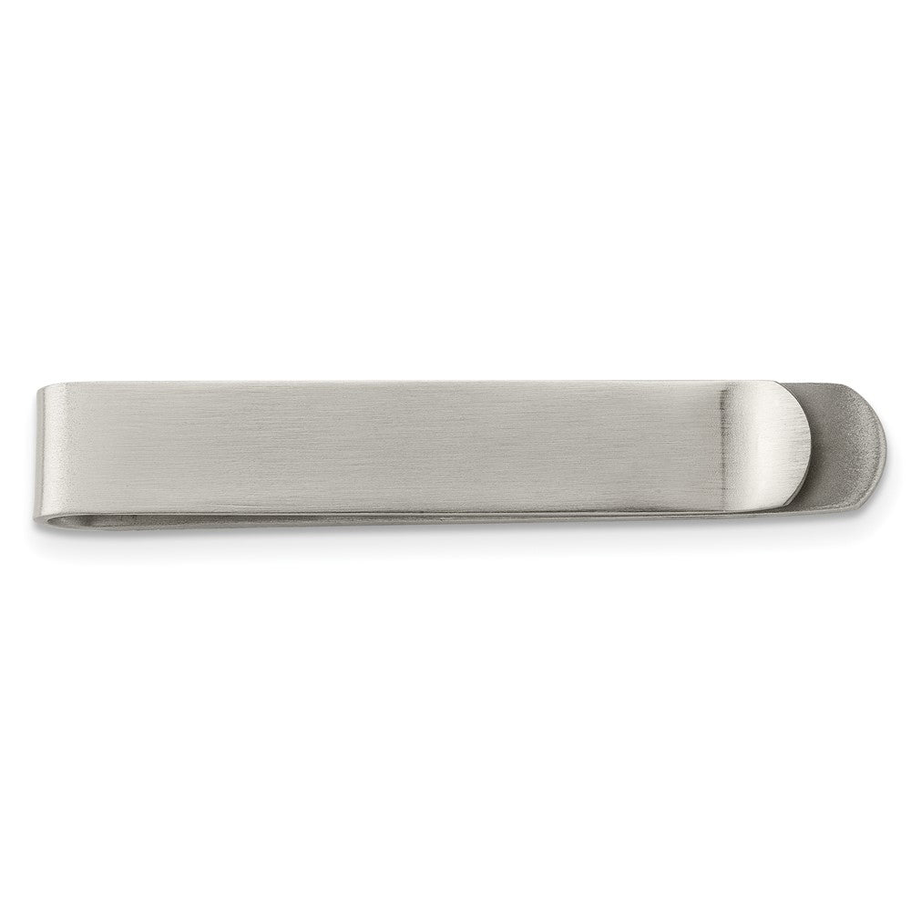 Stainless Steel Chisel Brushed Tie Bar / Money Clip