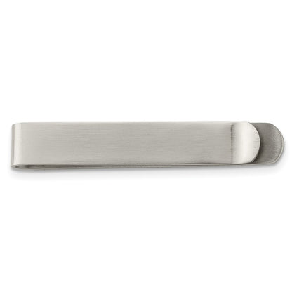 Stainless Steel Chisel Brushed Tie Bar / Money Clip