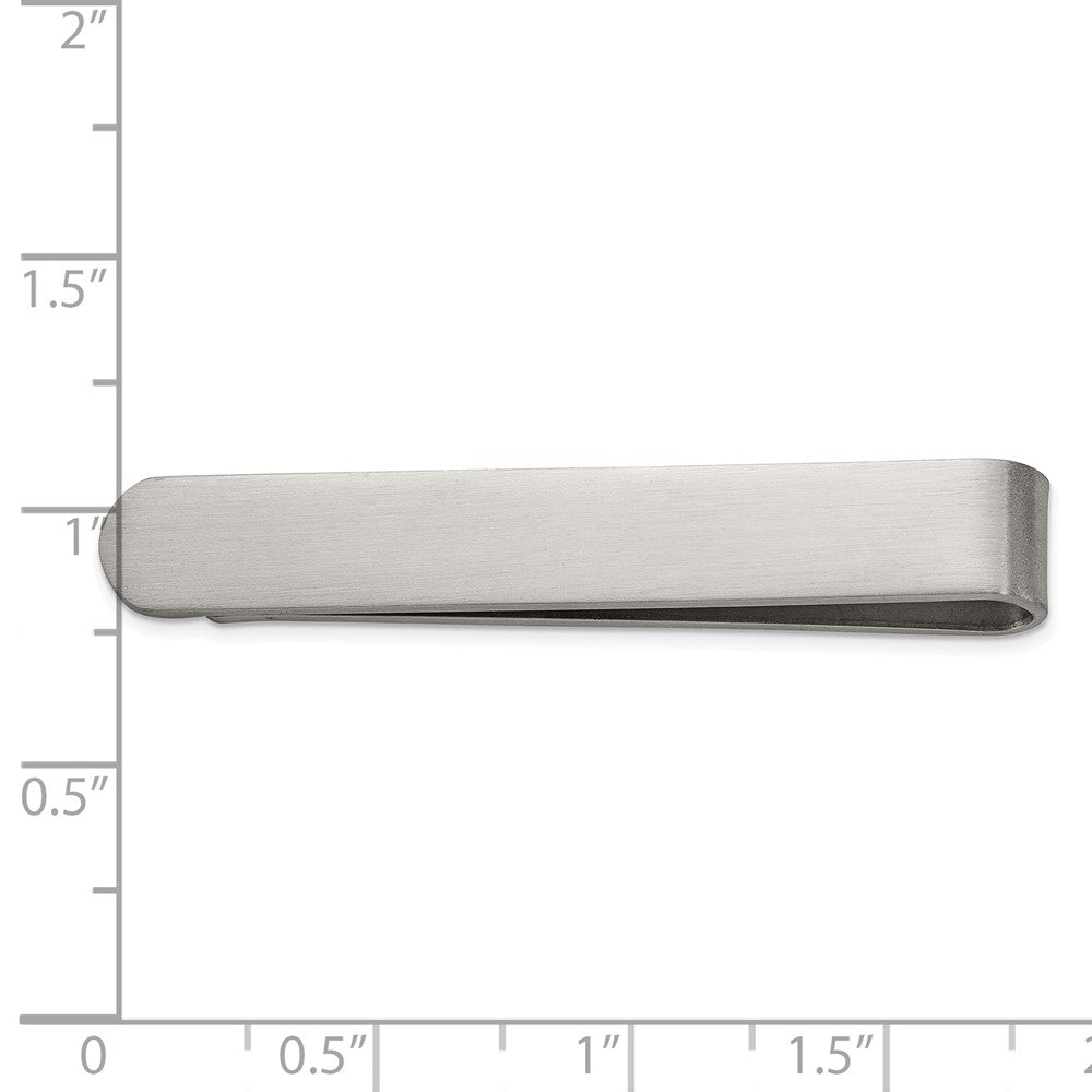 Stainless Steel Chisel Brushed Tie Bar / Money Clip