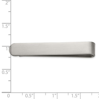 Stainless Steel Chisel Brushed Tie Bar / Money Clip