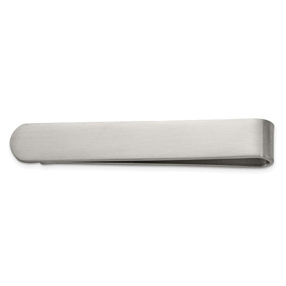 Stainless Steel Chisel Brushed Tie Bar / Money Clip