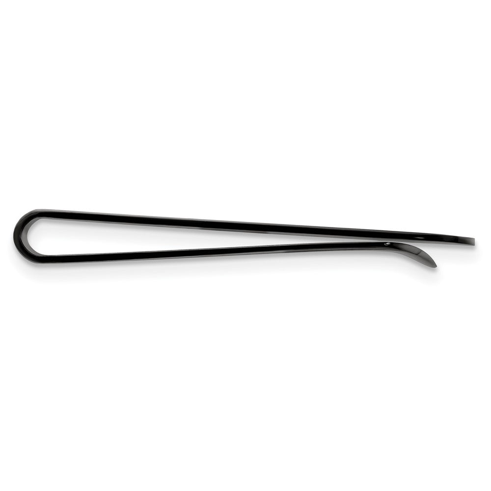 Stainless Steel Chisel Brushed Black Ip-Plated Money Clip